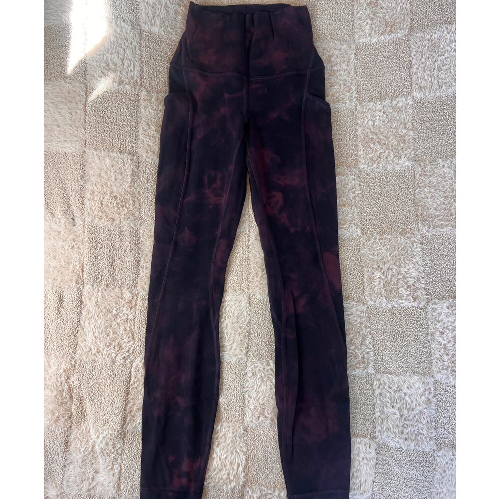 Lululemon Align High Waisted Leggins Diamond Dye Cassis Black